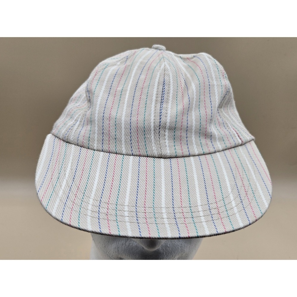Womens Izod Hat Vintage Golf Beige Colored Stripes Cap